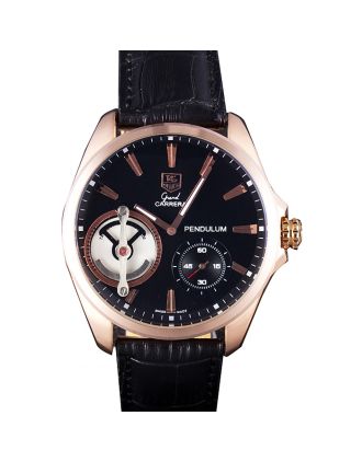 Tag Heuer Carrera Pendulum Black Leather Strap 7919