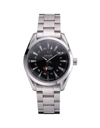 Omega Seamaster Planet Ocean GMT Black Dial Stainless Steel Band 622398