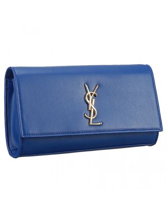 Saint Laurent Classic Monogram Clutch Blue 608322