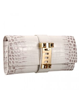 Hermes Medor Crocodile Leather Himalayan Clutch 18926681
