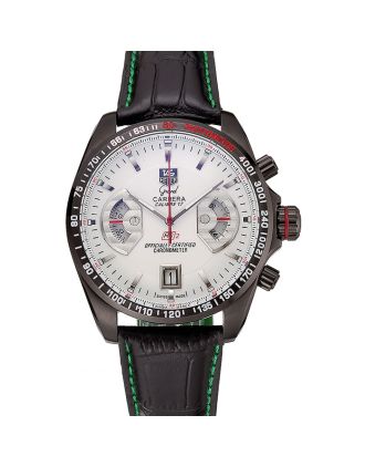 Tag Heuer Carrera Black Stainless Steel Case White Dial 98246