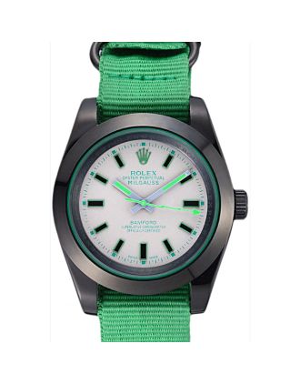 Rolex Milgauss Bamford Green Nylon Strap 622004