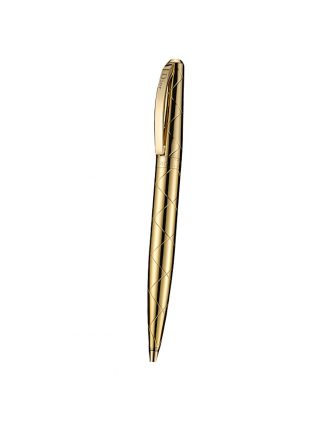 Christian Dior Pattern Grooved Gold Ballpoint Pen 622743