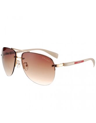 Prada Sporty Linea Rossa Logo Beige Temples Sunglasses 308213