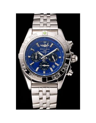 Breitling Chronomat 44 Blue Dial with Black Subdials Stainless Steel Bracelet 622508