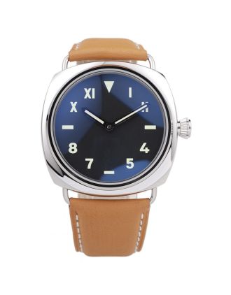 Panerai Radiomir Polished Stainless Steel Case Black Dial Brown Leather Strap 98160