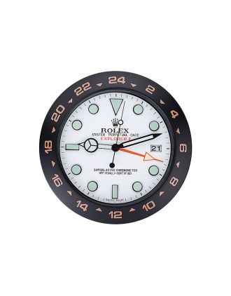 Rolex Explorer II Wall Clock Black-Orange 622479