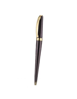 Christian Dior Gold Rimmed Fully Embossed Plum Slim Ballpoint Pen 622755