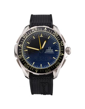 Omega Speedmaster Skywalker X-33 Black Dial Yellow On Black Bezel Stainless Steel Case Black Rubber Strap