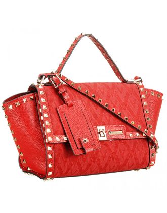 Valentino RockStud Shoulder Red Bag