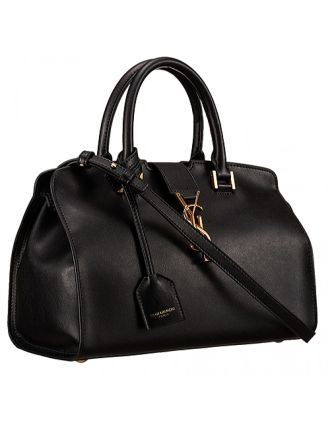Saint Laurent Monogram Cabas Small Leather Bag Black