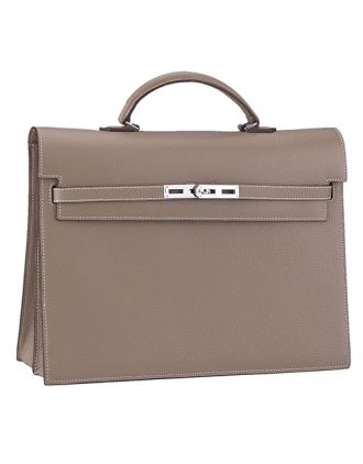 Hermes Kelly Briefcase Grey