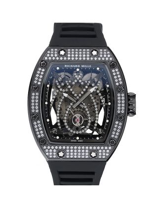 Richard Mille Tourbillion Spider RM 19-01 Black Diamond Case Black Rubber Bracelet 1454259
