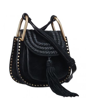 Chloe Hudson Mini Black Suede Leather Bag 18927059
