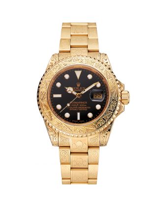 Rolex Submariner Skull Limited Edition Black Dial Gold Case And Bracelet 1454071