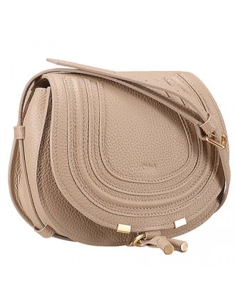 Chloe Marcie Flap Small Shoulder Bag Light Grey