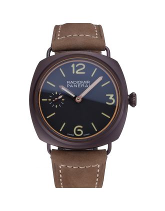 Panerai Radiomir Brown Stainless Steel Bezel Brown Leather Bracelet 622324