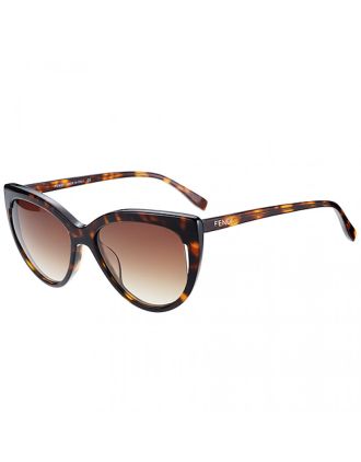 Fendi Cat Eye Retro Havana Frame Sunglasses 308413