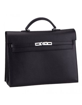 Hermes Kelly Briefcase Black