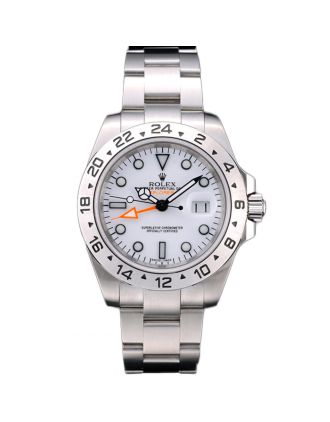Rolex Swiss Explorer Stainless Steel Bezel White Dial Watch