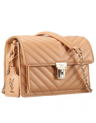 Saint Laurent High School Matelasse Medium Bag Beige