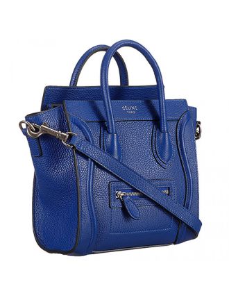 Celine Luggage Nano Blue Silver Hardware 18926743