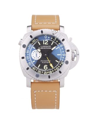 Panerai Luminor Submersible Black Dial Leather Bracelet