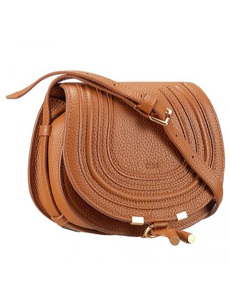 Chloe Marcie Flap Small Shoulder Bag Tan
