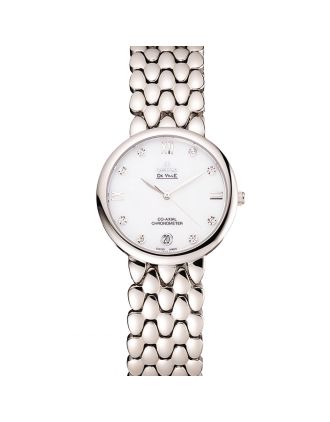 Omega De Ville Prestige White Dial With Diamonds Stainless Steel Case And Bracelet