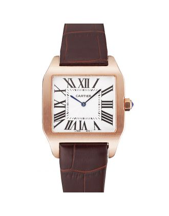 Cartier Santos 100 Diamond Rose Gold Bezel 621932