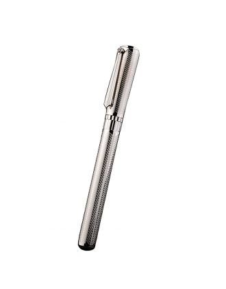 MontBlanc Silver Cutwork Ballpoint Pen With MB Engraved Cap 98056
