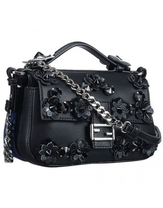 Fendi Double Micro Baguette Flowerland Black Bag 18927093