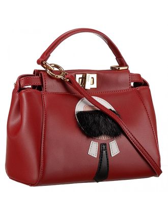 Fendi Peekaboo Karlito Capsule Detail Red Bag