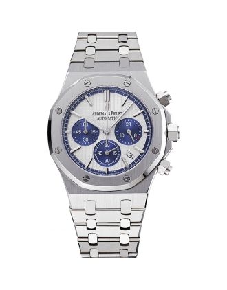 Audemars Piguet Royal Oak Chronograph White And Blue Dial Stainless Steel Bracelet 1454026