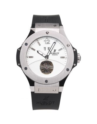 Hublot Big Bang Limited Edition White Dial Tourbillon Black Rubber Dial 1454190