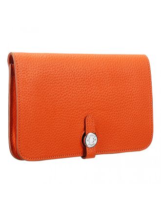 Hermes Dogon Wallet Orange 18926638