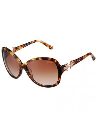 Cartier Golden Finish Logo Detail Light Tortoiseshell Frame Sunglasses 308271