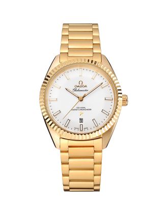 Omega Globemaster White Diak Gold Case And Bracelet