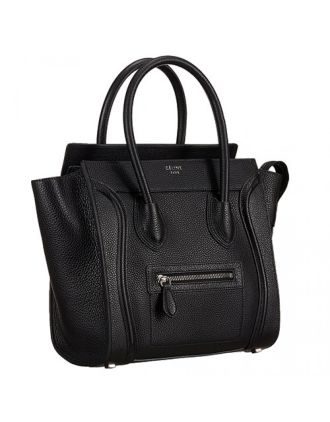 Celine Luggage Micro Black Silver Hardware 18926756