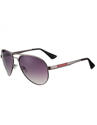 Prada Aviator Linea Rossa Logo Grey Frame Sunglasses 308225