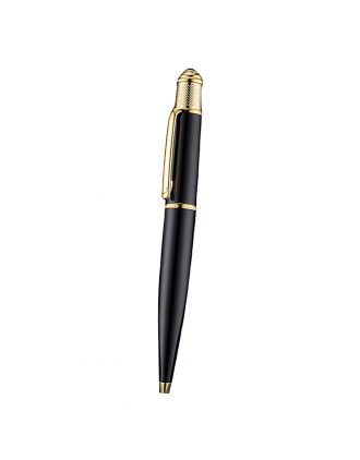 Cartier Gold Rimmed Black Ballpoint Pen 622759