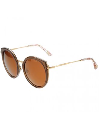Miu Miu Noir Brown Round Frames Sunglasses 308441