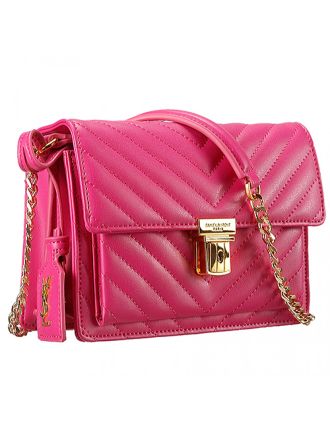 Saint Laurent High School Matelasse Medium Bag Fuchsia
