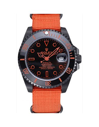 Rolex Stealth Submariner Orange Nylon Strap 622011