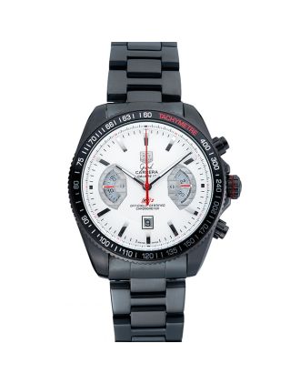 Tag Heuer Carrera Black Stainless Steel Case White Dial 98241