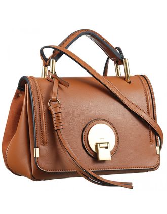 Chloe Indy Tan Leather Double Carry Bag 18927082