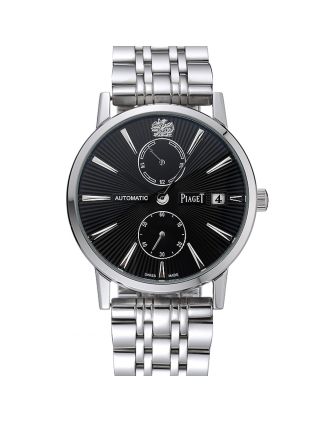 Piaget Altiplano Black Dial Silver Case Stainless Steel Bracelet 1454232