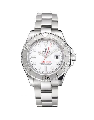 Swiss Rolex Yacht-Master White Dial Staniless Steel Case And Bracelet