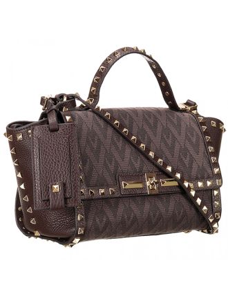 Valentino Viva Valentino Fabric Medium Tote Bag Military Green