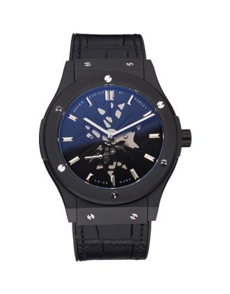 Hublot Classic Fusion Shawn Carter Black Steel Case Black Leather Strap 622817